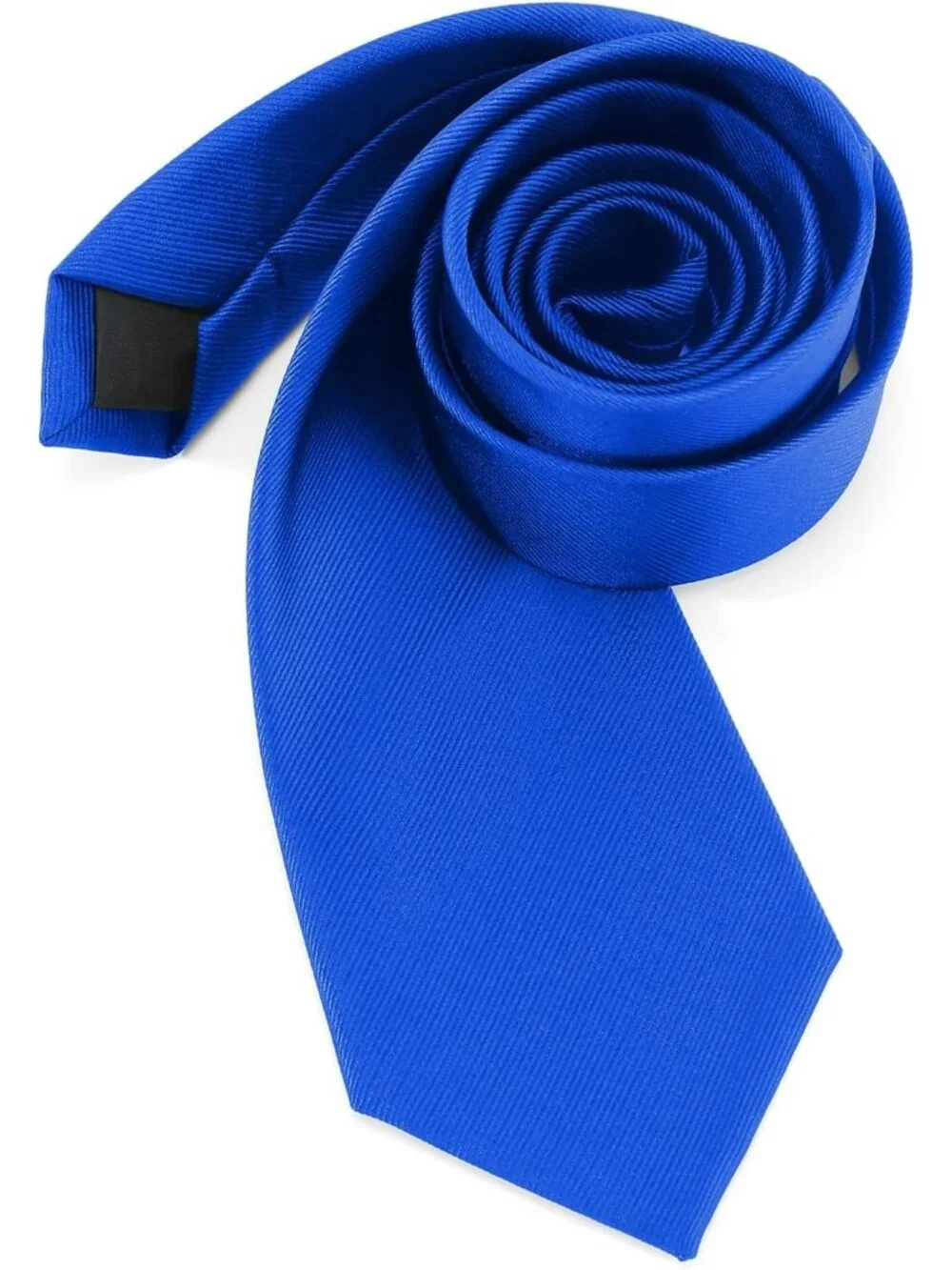Men's Dark Blue Twill Diagonal Textured Silk Formal Necktie For Business Dress